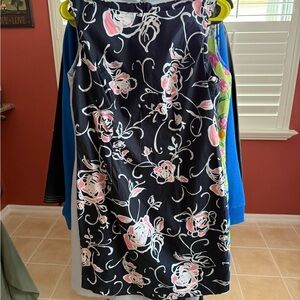 Floral Black and Pink Women's Dress